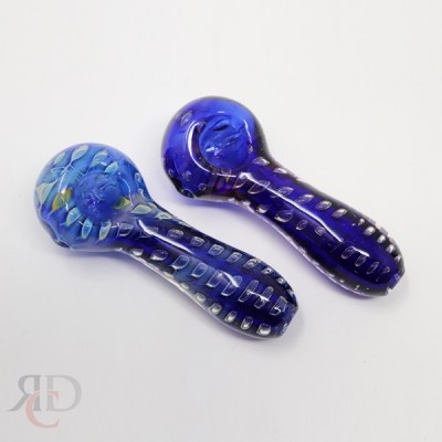 GLASS PIPE DOUBLE GLASS/ TEAR DROP ART PIPE GP8504 1CT